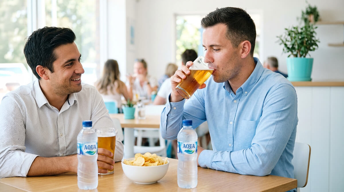 Reparto bevande e snack di Briò Shop con bibite, succhi, acqua, merendine e prodotti per una pausa sfiziosa